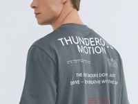 Футболка с принтом, Серый