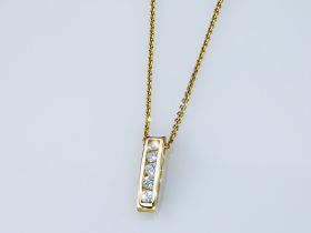 Подвеска из желтого золота с бриллиантами э0301пд02183900