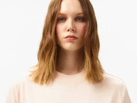 Женская хлопковая футболка Lacoste