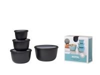 Mepal Набор контейнеров высоких, 4 предмета Nordic Black Cirqula Mepal