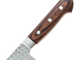 Поварской кухонный шеф-нож Sakai Takayuki 24 см, сталь VG-10 в обкладках из дамасской стали, рукоять махагон