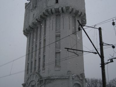 Водоемная башня на станции "Люблино" Московско-Курской железной дороги, 1910-е гг.