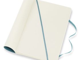 Записная книжка нелинованная Moleskine "Classic Sof" Large, 130х210 мм 192 стр, обложка голубая