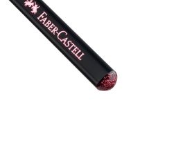 Карандаш чернографитный Faber-Castell "Sparkle Black" B, трехгранный, заточен., черный/розовый
