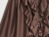 Блузка из лиоцелла с рюшами, Коричневый