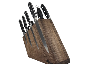 Подставка для ножей магнитная комбинированная Woodinhome KS016SOB, дуб, коричневый