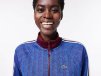 Женская жаккардовая толстовка Lacoste с монограммой на молнии