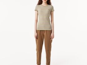 Женская футболка Lacoste приталенного кроя