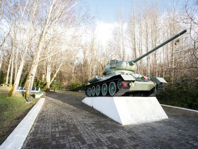 Братская могила воинов, погибших в годы Великой Отечественной войны 1941-1945 гг. На могиле сооружен мемориальный ансамбль
