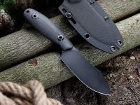 Походный нож Trivisa Aubergine-BM, сталь 14C28N, рукоять микарта, черный