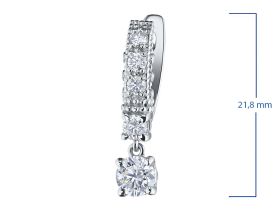Серьги из белого золота с бриллиантами э0901сг03141500