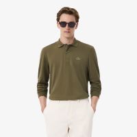 Мужское поло Lacoste L.12.21 классического кроя с длинным рукавом
