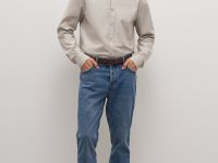 Рубашка прямого силуэта из хлопка