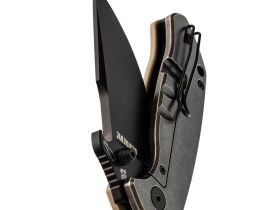 Нож Barmaley Knives Seadevil, сталь D2, рукоять G10/сталь, песочный, вейв