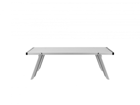 2401 MINI ALUNIUM TABLE S стол скл. алюм (серебристый)