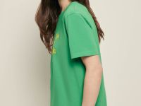 Футболка свободного силуэта с принтом