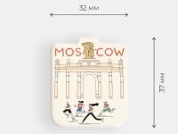 Стикер объемный "Москва. ВДНХ и бегуны"