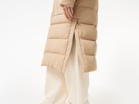 Женский длинный пуховик Lacoste с высоким воротом