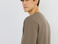 Футболка из текстурной ткани, Коричневый