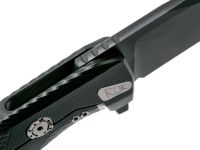 Нож складной LionSteel ROK A BB, сталь Black DLC-Coated Bhler M390, рукоять алюминий, чёрный