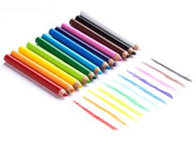 Набор мини-карандаши цветные Talent Toys 12 шт в пенале прозрачном