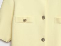 Кардиган с коротким рукавом, Желтый