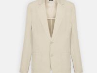 Однобортный пиджак с добавлением льна