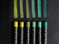 Набор масляной пастели профессиональной Малевичъ 6 шт, зеленые оттенки