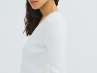 Кардиган с V-вырезом, Белый