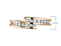 Классическое кольцо из красного золота с бриллиантами э0201кц06105300