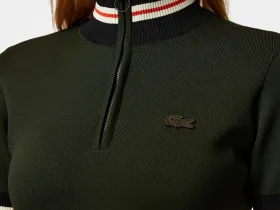 Женское платье Lacoste приталенного кроя с высоким воротом на молнии