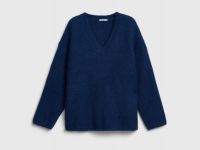 Джемпер из пряжи с шерстью, Синий