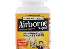 AirBorne, взрыв витамина C, с цитрусовым вкусом, 64 жевательных таблетки
