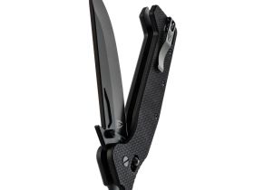 Складной нож Obertech ns-02 Normal straight black blade, сталь VG-10, рукоять G10, черный