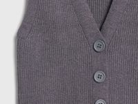 Вязаный жилет для девочек, Серый