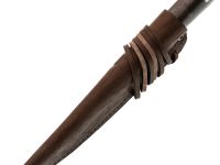 Нож Северный малый, сталь Х12МФ, рукоять коричневая карельская береза, с откованным долом