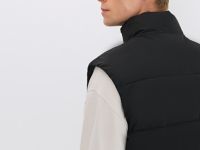 Стёганый утеплённый жилет с воротником-стойкой, Черный