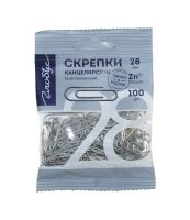 Скрепки Глобус 28 мм 100 шт. цинк