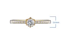 Кольцо из желтого золота с бриллиантами э0301кц09210001