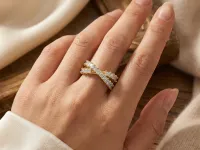 Кольцо из желтого золота с бриллиантами э0301кц12250370