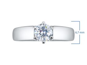 Классическое кольцо из белого золота э0912кц04082400_white