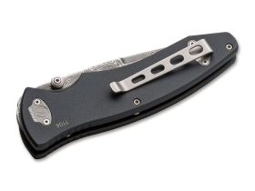 Складной нож Boker Tirpitz-Damascus, сталь дамаск, рукоять алюминий/ореховое дерево