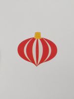 Бирка "Елочная игрушка красная"