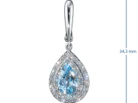 Серьги из белого золота с топазами э4771сг06210422