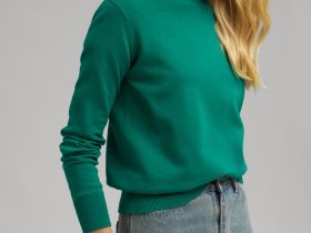 Джемпер полуприлегающего кроя из хлопка