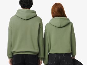 Хлопковый свитшот Lacoste унисекс свободного кроя