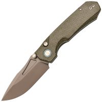 Складной нож Remette Rhino, сталь Sandvik 14C28N, рукоять микарта, зеленый