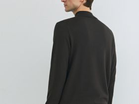 Базовый джемпер с воротником-стойкой, Коричневый