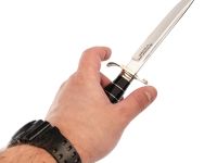 Нож НКВД, сталь Х12МФ, рукоять акрил, мельхиор