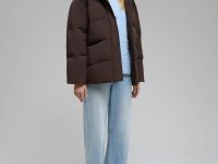 Стеганый пуховик с натуральным пухом